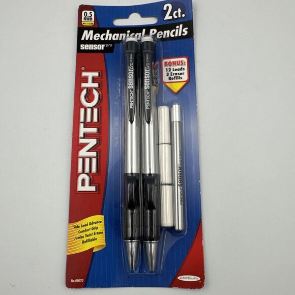 Pentech Sensor Pro Mechanical Pencils .5mm NO 69070 Jakks Pacific 2007 Pack of 2 - Picture 1 of 5